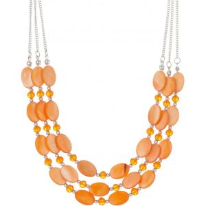 Kal-Collier De Perles En Coquillage Pour Femme Collier De Chaîne Argentée En Couches Bohème Bijoux De Mode Pour Femme Cadeau Pour Maman - Neuf