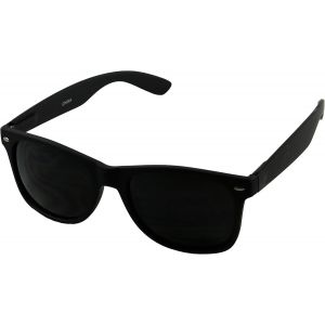 Kathlelxh-Hommes Lunettes De Soleil Rondes À Verres Ultra Foncés, Protection Uv, Charnière À Ressort, Mont Moyen Noir[H1568] - Neuf