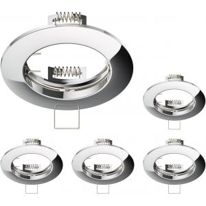 KAL-5 Cadres D'Encastrement Au Plafond Circ, Rond, Chrome Brillant - Neuf