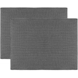 Ensemble De 2 Microfibre Goutte À Goutte Plaquettes, Séchage Rapide, Lavable En Machine, 51 X 38 Cm - Neuf