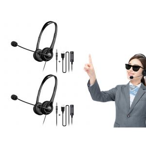 Casque filaire avec microphone et connexion USB pour l'audio - Neuf