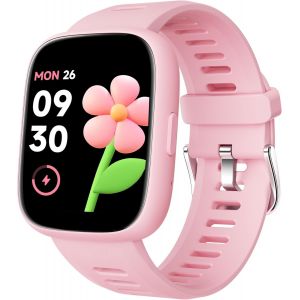 Montre Connect&eacute;e pour Filles avec Traqueur de Localisation (iOS Uniquement), Traqueur d'Activit&eacute;, Podom&egrave;tre, Fr&eacute;quence Cardiaque, Surveillance du Sommeil, sans APP/T&eacute;l&eacute;phone, Montre Filles 5-12 Ans - Neuf