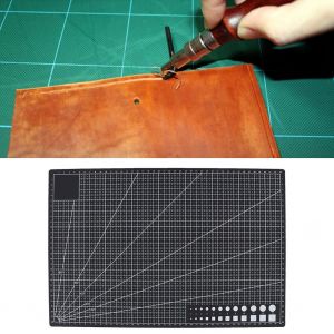 Tapis de decoupe double face en PVC A3, grille auto-reparatrice, outil de bricolage stationnaire (noir) - Neuf