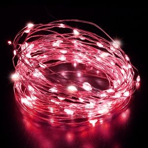 Kal-- Guirlande Lumineuse 50 Led À Piles - Fil De Cuivre De 5 M - Étanche - Décoration Led Pour Intérieur/Extérieur (Boîtier À Piles Intérieur) - Mariages, Noël, Chambre, Terrasse Et Fête - Neuf