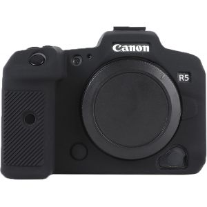 Étui de protection en silicone souple pour appareil photo Canon EOS R5 EOSR5,Noir ,étui pour appareil photo - Neuf