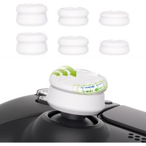 Eryi-Capuchon Pour Ps5 Manette Protection Stick Analog Pour Ps5 Edge,Joystick Grips Caps Pour Xbox Core/Xbox One/Elite Series 2/Switch Pro,Razor Thumbstick Cover Pour Ps4-Blanc,3 Paires - Neuf
