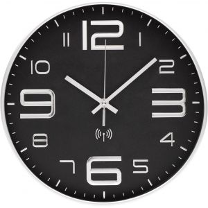 ChenQuanSarl-Horloge Murale Radio Pilotée Silencieuse 30Cm Sans Tic-Tac Pendule Murale À Grands Chiffres Pour Chambre Cuisine Salon Changement D'Heure Automatique Avec Mecanisme Radio - Neuf