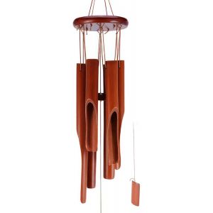 Nouvelhorizonstore-Carillon &Eacute;olien En Bambou Pour Ext&eacute;rieur, Jardin, Cour, Terrasse, D&eacute;coration D'int&eacute;rieur, D&eacute;coration De La Maison, D&eacute;coration Pour Femme, F&ecirc;te Des M&egrave;res, Cimeti&egrave;re Ext&eacute;rieur, 78cm - Neuf