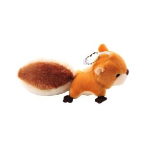 Porte-Cl&eacute;s En Peluche &Eacute;cureuil-Poup&eacute;e Animale En Peluche Avec Pendentif Ventouse - Neuf
