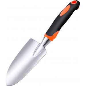 KALANKA-Pelle de Jardin, Truelle de Jardin en Alliage D'Aluminium, Petite Pelle Jardinage avec Manche Ergonomique caoutchout&eacute; antid&eacute;rapant, Metal Outillage pour Plantation, Creusement - Neuf