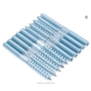 Doja Barcelona | Boulons de suspension | 25 vis, M10 x 80, acier zingu&eacute; | Vis &agrave; double filetage | Fixation par vis pour vis &agrave; bois, pieds de meubles, etc. - Neuf