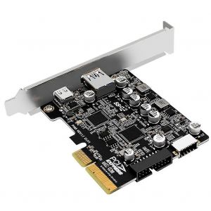 PCIE3.0 à USB3.2 A,port Type-C en façade,Type-E,19P/ 20P,carte d'extension à interface complète,10 Gbit/s,haute Spe - Neuf