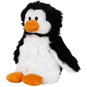Peluche pingouin noir et blanc de petite taille, enti&egrave;rement micro-ondable et lest&eacute;e, coussin chauffant en peluche pour l'anxi&eacute;t&eacute;, ou au micro-ondes, coussin chauffant pour - Neuf