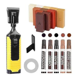 Kit De Réparation De Sol,Kit De Réparation De Sol En Vinyle De Bois Dur Stratifié Avec Stylo Chauffant Bricolage Manuel De Meubles De Sol Marqueur De Retouche - Neuf