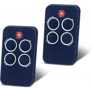 Telecommande Porte Garage 433MHz 4 Canaux 2 Pieces Compatible - Neuf