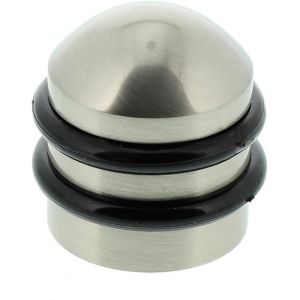 TRAHOO-BURG-WÄCHTER, Butoir de Porte sol et mur, Hauteur: 44 mm, Diamètre: 30 mm, Avec matériel de fixation, TSB 2230 Ni SB, Finition Acier Inoxydable - Neuf
