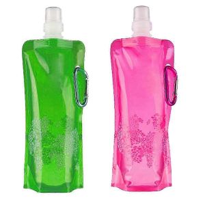 2x 500ml Bouteille D'eau Pliable Pour Le Camping Randonn&eacute;e Course &Agrave; Pied Cyclisme Sports De Plein Air - Neuf