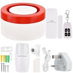 Systeme d'alarme antivol intelligent sans fil Wi-Fi avec sirene et prise britannique 100-240 V - Neuf