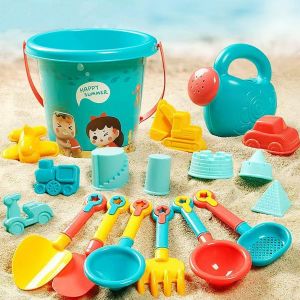Mdy-18 Pièces Kit De Jeu De Plage Enfant,Jeux Sable Avec Seau Plage,Jouet De Sable Avec Sac En Filet,Jouets De Plage Pour Enfants, Bébé Jeux De Sable Et De Plage,Jouet De Plage Enfant - Neuf