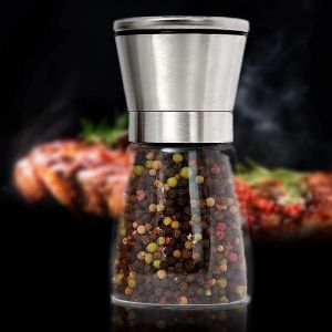 Moulin À Sel Et À Poivre,Salière En Acier Inoxydable Avec Épaisseur De Poudre Réglable Manuellement - Neuf
