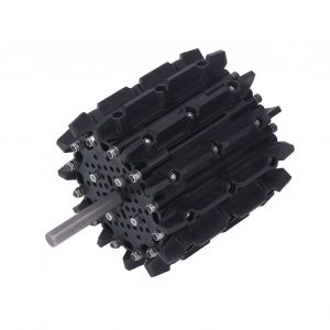 XYONG Roue de chenille de char telecommande POM 129,57 mm de diametre, largeur de pneu 123,85 mm, pneu RC pour robot jouet - Neuf