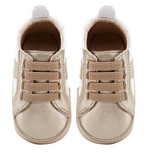 Chaussures Decontractees En Cuir Pu Souple Pour Bebe, Respirantes, Pour La Marche (Dore 13) - Neuf