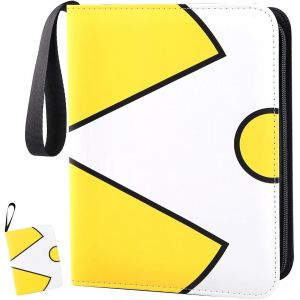 Mdy-Classeur Pour Cartes À Collectionner, Porte Carte Pochette 400 Cartes, Matériau Pu Imperméable Et Résistant À La Saleté, Fermeture Éclair, Pour Collectionner Des Cartes De Jeu, Des Cartes De Foot - Neuf