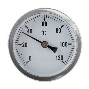 0-120°C 63 Mm En Acier Inox Thermomètre Bimétal Pour Chaudières Industrielles Numérique De L'aiguille Du Thermomètre - Neuf