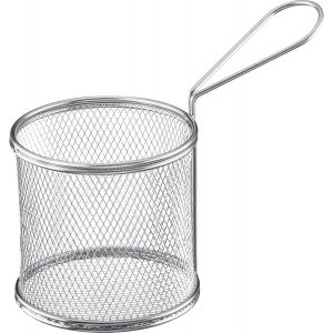 SUBZONAL-Panier à Service/ Panier à Frites, Rond, Volume: ø 9 x 13 cm, Acier Inoxydable, Tapas + Friends, Argenté, 69122270 - Neuf