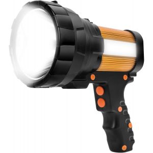 Lampe Torche Led Ultra Puissante Rechargeable Usb Longue Port&eacute;e Lampe De Poche Ipx4 4050 Lumens 10000mah Super Brillante Haute Portable 6 Modes Camping Lampe Pour M&eacute;nage Urgence Randonn&eacute;e Chasse - Neuf