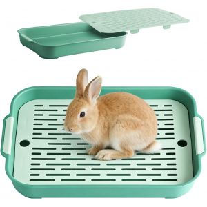 Kalanka-Toilettes Pour Lapins, 27 X 18,5 X 4 Cm, Pour L'apprentissage De La Propret&eacute;, Toilettes Pour Hamsters, Pot Pour Animaux De Compagnie, Pour Petits Animaux (Petites Vertes) - Neuf