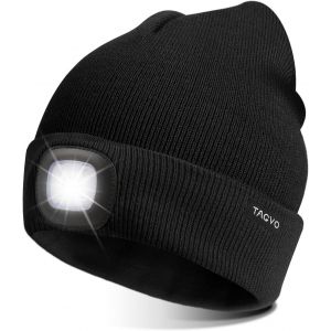 Usb Rechargeable 8 Led Bonnet Chapeau, Lumineux Casquette Éclairage Et Clignotant Alarme Led Mains Libre Lampe De Lampe Frontale Tricoté Bonnet Unisex Hiver Chaud Sport Knit Cap Chapeau - Neuf