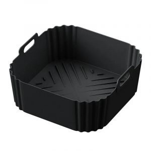 Doublures De Friteuse À Air En Silicone De 22.5Cm,Panier Antiadhésif Réutilisable Pour Ninja Af181 Af180 Af141 Af140 Autres Accessoires De Friteuse À Air 5-8Qt.Black A-185. - Neuf