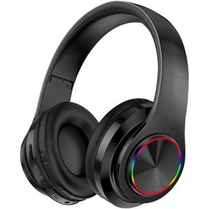 LORANKA-Casque Bluetooth sans Fil,Casque Bluetooth Over-Ear, st&eacute;r&eacute;o Pliables sans Fil et Filaire &Eacute;couteurs avec Microphone int&eacute;gr&eacute;, Micro SD/TF, FM pour Phone/Samsung/iPad/PC/Laptops - Neuf