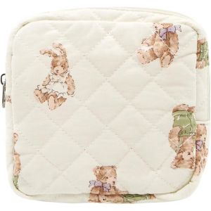 MAA-Petite trousse de maquillage pour sac à main, trousse de maquillage avec compartiments, petite trousse de toilette de voyage, Ours mignon., L, Petite trousse de maquillage - Neuf
