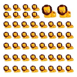 50Pcs Mini Animaux Figurines Résine Minuscules Miniatures Animaux Sauvages Miniature(Lion)-Bon - Neuf