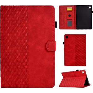 Coque pour Lenovo Tab M10 Plus 3&egrave;me G&eacute;n&eacute;ration 10.6 Pouces 2022 (TB125/TB128), Housse de Protection en Cuir PU &Eacute;tui Case Tablette &Eacute;tui Smart Cover pour Lenovo Tab M10 Plus 3rd Gen, Rouge - Neuf