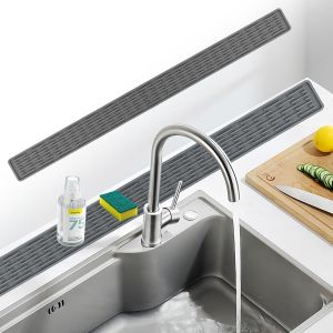 Eryi-Tapis De Cuisine 70*5*0.5cm Égouttoir À Vaisselle Tapis Égouttoir Étroits Coussins De Séchage En Silicone Antidérapant Tapis De Drainage,Pour Vaisselle Bouteilles Tasses Planches À Découper Épon - Neuf