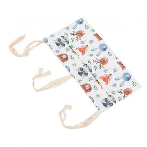 Sac De Rangement Suspendu Pour Berceau, Imprime, Sangles Reglables, En Coton, Pour Lit De Bebe, Sac De Rangement Suspendu, Organisateur De Couches Avec Deux Poches, Motif Lapin - Neuf