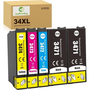 ERYI-34 Xl Cartouches D'Encre De Rechange Pour Epson 34Xl T3471 T3472 T3473 T3474 À Utiliser Avec Epson Workforce Pro Wf-3720Dwf Wf-3725Dwf Wf-3720 (Noir, Cyan, Magenta, Jaune) - Neuf