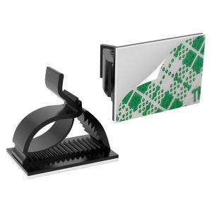 Noir 100pcs Clips De Câble, Câble De Ranger Les Clips Avec Une Forte Auto-Adhésifs, Des Fils Électriques, Organisateur De Câbles Dans La Maison/Bureau - Neuf