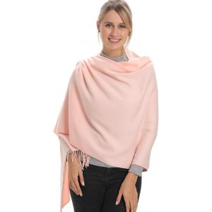 Écharpe Douce En Mélange De Laine Et Cachemire, Châle Et Pashmina Acrylique Pour Femme - Pêche - Neuf