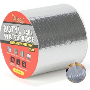 Butyle En &Eacute;tanche Ruban 100mm X 5m,Adh&eacute;sif Ruban Butyle Correctifs Imperm&eacute;ables De R&eacute;paration Pour Fuite De Toit,Fissure De Surface,&Eacute;cart De Rebord De Fen&ecirc;tre,Rupture De Tuyau - Neuf