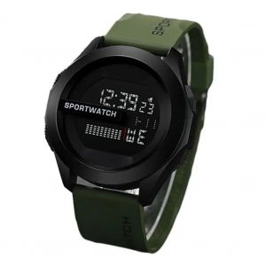 Montres De Sport Pour Hommes Réveil Multifonction Hommes Led Montre Numérique Étanche Fitness Sport Montre Électronique Pour Homme Horloge.Pitch Green. - Neuf
