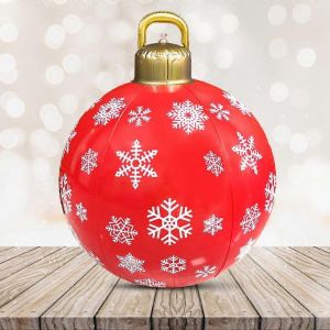 1PC Boule de No&euml;l D&eacute;corations, 23,62 Pouces G&eacute;ant des d&eacute;corations de No&euml;l, Boules de No&euml;l Extra Large de Vacances de Jardin en plein air Cour D&eacute;cor DQ8 - Neuf