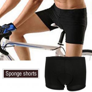 Short De Cyclisme Antichoc Pour Homme, Sous-Vetement De Velo, Pantalon Eponge, Orange (Xl) - Neuf