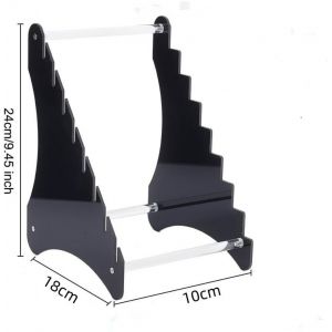 Organisateur de couteaux en acrylique,organisateur de couteaux,support de blocs de couteaux en acrylique pour l'organisation du comptoir,pr&eacute;sentoir de fruits,Base de support de co - Type Black 10cm - Neuf