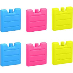 Checarzhn--No1-Pack De 6 Blocs De Congélation, Bloc Glace Pour Sac Isotherme, Sac De Congélation Réutilisables, Blocs Réfrigérants De 200 Ml, Blocs Réfrigérants Plats Bleus Pour Sac Isotherme Ou Glac - Neuf