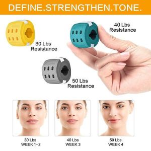 Lot De 3 Sculpteurs De Mâchoire : Appareil D'exercice Ergonomique Pour Tonifier Le Visage Et Le Cou, Pour Une Mâchoire Définie Et Une Apparence Jeune - Neuf