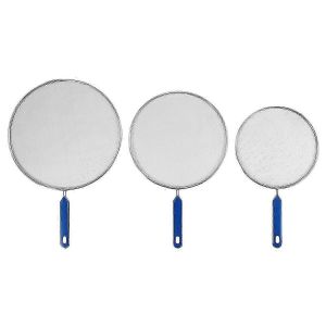 Paquet De 3 Écrans D'éclaboussures De Graisse Pour La Cuisson À La Poêle,Protection En Acier Inoxydable,Bouclier D'huile Chaude Pour Arrêter La Brûlure Principale - Neuf